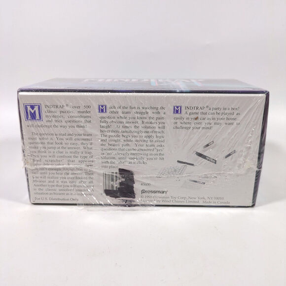 Vintage MindTrap Challenge Your Brain Game New Sealed Riddle Logic Pressman 1996 - Picture 6 of 6